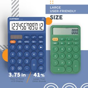 CATIGA CD-2786 Metal Desktop Calculator 12 Digit w/ Extra Large Display Standard Function (Pink) - Image 49