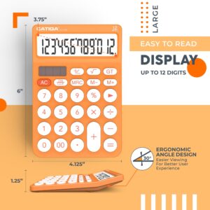 CATIGA CD-2786 Metal Desktop Calculator 12 Digit w/ Extra Large Display Standard Function (Pink) - Image 55