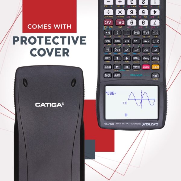 CATIGA CS-229 Electronics Scientific Calculator with Graphic Functions, Black