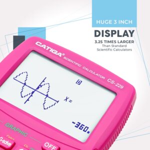 CATIGA CS-229 Electronics Scientific Calculator with Graphic Functions, Black