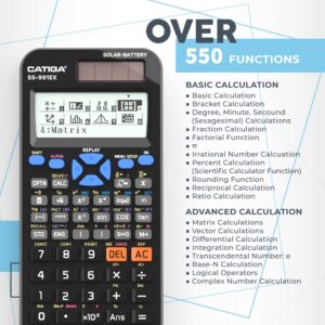 CATIGA CS-229 Electronics Scientific Calculator with Graphic Functions, Black