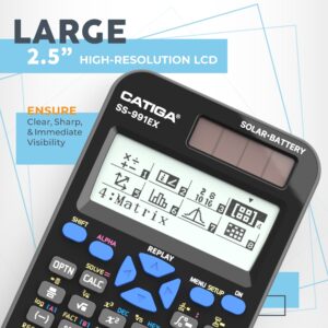 CATIGA CS-229 Electronics Scientific Calculator with Graphic Functions, Black