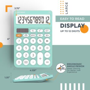 CATIGA CD-2786 Metal Desktop Calculator 12 Digit w/ Extra Large Display Standard Function (Pink) - Image 65