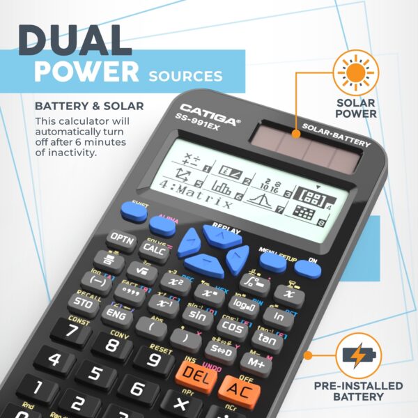 CATIGA CS-229 Electronics Scientific Calculator with Graphic Functions, Black