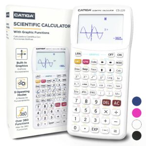 CATIGA CS-229 Electronics Scientific Calculator with Graphic Functions, Black