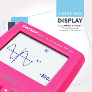 CATIGA CS-121 Scientific Calculator with Graphic Functions and Multiple Modes (Pink) - Image 4