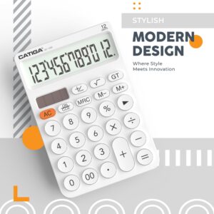 CATIGA CD-2786 Metal Desktop Calculator 12 Digit w/ Extra Large Display Standard Function (Pink) - Image 77