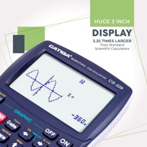 CATIGA CS-229 Electronics Scientific Calculator with Graphic Functions, Black