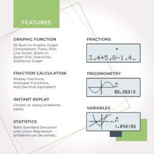 CATIGA CS-229 Electronics Scientific Calculator with Graphic Functions, Black