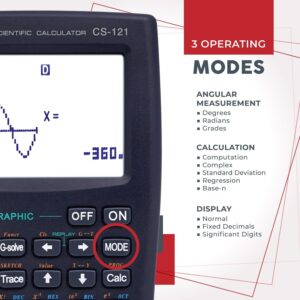 CATIGA CS-121 Scientific Calculator with Graphic Functions and Multiple Modes (Pink) - Image 11