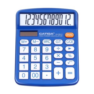 CATIGA CD-2786 Metal Desktop Calculator 12 Digit w/ Extra Large Display Standard Function (Pink) - Image 82