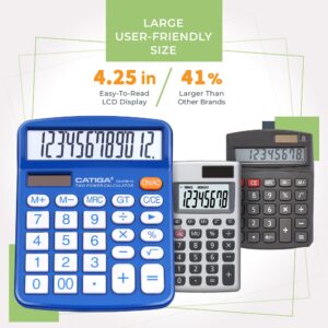 CATIGA CD-2786 Metal Desktop Calculator 12 Digit w/ Extra Large Display Standard Function (Pink) - Image 86