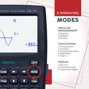 CATIGA CS-121 Scientific Calculator with Graphic Functions and Multiple Modes (Pink) - Image 19