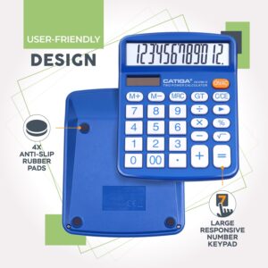 CATIGA CD-2786 Metal Desktop Calculator 12 Digit w/ Extra Large Display Standard Function (Pink) - Image 87