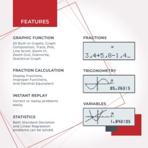 CATIGA CS-121 Scientific Calculator with Graphic Functions and Multiple Modes (Pink) - Image 21