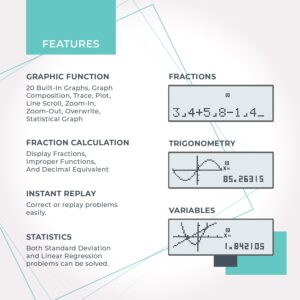 CATIGA CS-121 Scientific Calculator with Graphic Functions and Multiple Modes (Pink) - Image 24