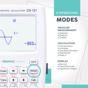 CATIGA CS-121 Scientific Calculator with Graphic Functions and Multiple Modes (Pink) - Image 27