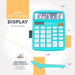 CATIGA CD-2786 Metal Desktop Calculator 12 Digit w/ Extra Large Display Standard Function (Pink) - Image 97