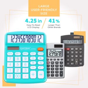 CATIGA CD-2786 Metal Desktop Calculator 12 Digit w/ Extra Large Display Standard Function (Pink) - Image 102