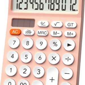 CATIGA CD-2786 Metal Desktop Calculator 12 Digit w/ Extra Large Display Standard Function (Pink) - Image 103