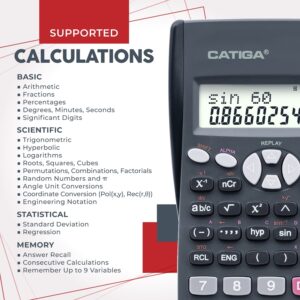 CATIGA CS-121 Scientific Calculator with Graphic Functions and Multiple Modes (Pink) - Image 39