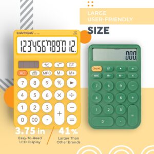 CATIGA CD-2786 Metal Desktop Calculator 12 Digit w/ Extra Large Display Standard Function (Pink) - Image 121