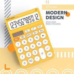 CATIGA CD-2786 Metal Desktop Calculator 12 Digit w/ Extra Large Display Standard Function (Pink) - Image 122