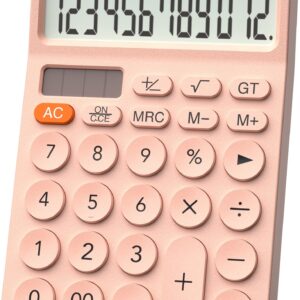 CATIGA CD-2786 Metal Desktop Calculator 12 Digit w/ Extra Large Display Standard Function (Pink) - Image 127