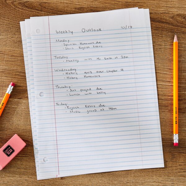 Pen+Gear College Ruled Filler Paper, 10.5″ x 8″, 150 Sheets (59156)