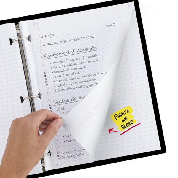 Five Star Reinforced Filler Paper Plus Study App, College Ruled, 8.5″ x 11″, 80 Sheets/Pack (170102-WMT)