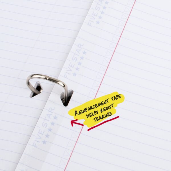 Five Star Reinforced Filler Paper Plus Study App, College Ruled, 8.5″ x 11″, 80 Sheets/Pack (170102-WMT)