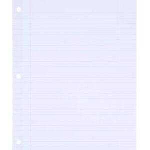 Reinforced Filler Paper (4 Pack) – Wide Ruled – 3hole punched and reinforced for ring binders
