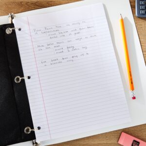 Pen+Gear College Ruled 8″ x 10.5″ Reinforced Filler Paper, 100 Sheets