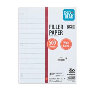Pen+Gear Wide Ruled 8" x 10.5" Filler Paper, 500 Sheets - Image 8