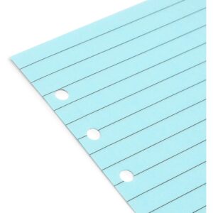 6 Pack Colored A6 Lined Binder Paper (240 Sheets/480 Pages), 6 Ring Hole Punch Blank Loose Leaf Ruled Refill Inserts for Planner, Journal, Notebooks, Budget Organizer - Pastel Colors - Image 10