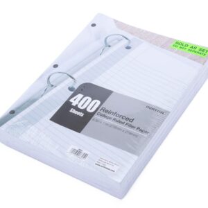 Reinforced Filler Paper (4 Pack) – College Ruled – 3hole punched and reinforced for ring binders