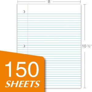 Filler Paper Notebook Paper College Ruled 8"x10.5" Loose Leaf Paper for 3-Ring Binders 150 Sheet/pack,12pack (Total 1800 Sheets) - Image 3
