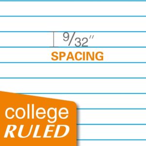 Filler Paper Notebook Paper College Ruled 8"x10.5" Loose Leaf Paper for 3-Ring Binders 150 Sheet/pack,12pack (Total 1800 Sheets) - Image 4