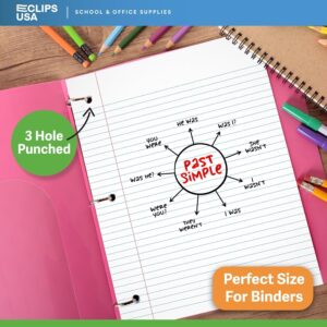 E-Clips USA College Ruled Notebook Paper, 1800 Loose Leaf Paper Sheets, 6-pack