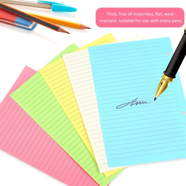 50Pcs A5 Filler Paper Planner Refill Paper Loose Leaf Binder Paper Planner Note Book Filler Paper