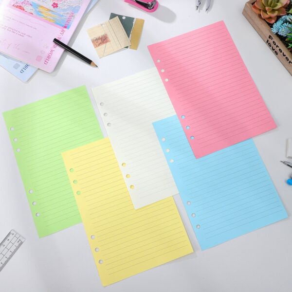 50Pcs A5 Filler Paper Planner Refill Paper Loose Leaf Binder Paper Planner Note Book Filler Paper