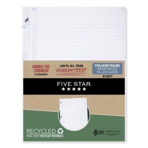 Five Star 170023 3-Hole 8.5 in. x 11 in. College Rule Reinforced Filler Paper Plus Study App - Image 13