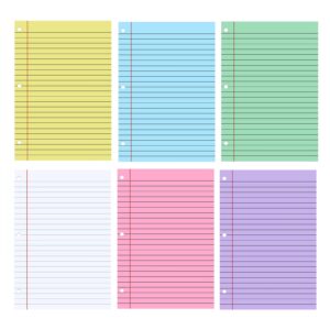 Sylvtty 200 Sheets Loose Leaf Paper 8'' x 10.5'' College Ruled Filler Notebook Paper 3-Hole Punched Binder Lined Paper for 3 Ring Binders - Image 11