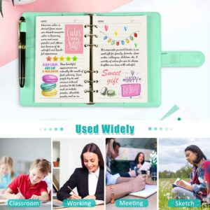A6 Refill Paper, 80 Pages A6 Loose Leaf Paper 6 Hole Notebook Refills for 6 Ring Refillable Binder Notebook Planner Diary Journals Painting Personal Organiser-Line or Blank Pages