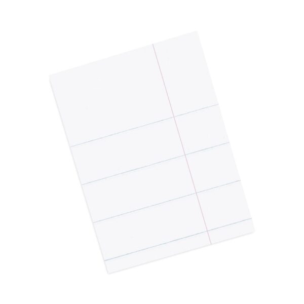Pacon Essay/Composition Paper, Ruled, Red Margin, 8-1/2 x 11, White, 500 Sheets/Ream