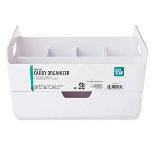 Pen+Gear Plastic Desktop Caddy Organizer, White