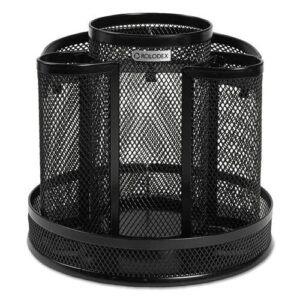 Rolodex Wire Mesh Spinning Desk Sorter, Black