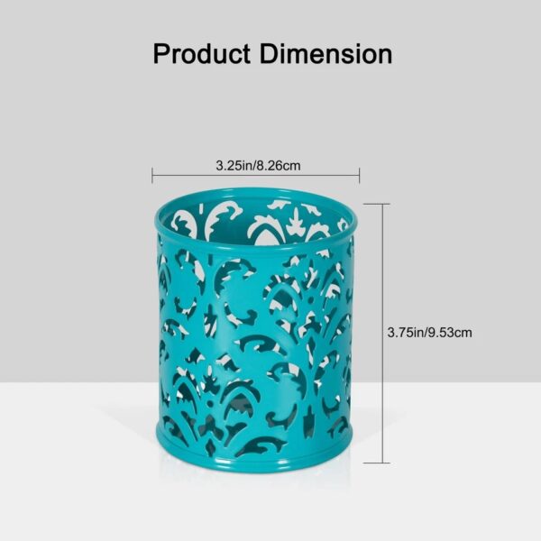 Easypag 2 Pcs 3-1/4 Inch Dia X 3-3/4 Inch High Round Floral Pencil Holder