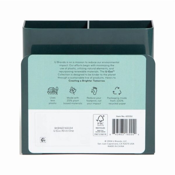 Desktop Organizer Five Open-Ended Sorting Compartments Made Of Plant-Based Mat