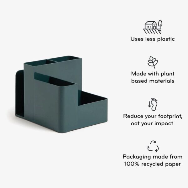 Desktop Organizer Five Open-Ended Sorting Compartments Made Of Plant-Based Mat